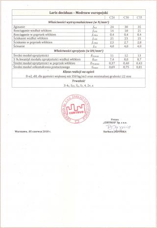 Drewno konsrtukcyjne o przekroju prostokątnym sortowane wytrzymałościowo