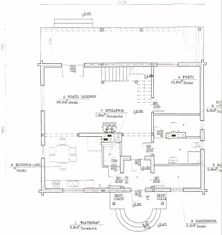 Dom z bala DM-36 - Rzut parteru
