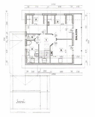 Dom z bala DM-40b - Rzut poddasza
