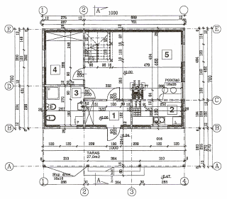 Dom z bala DM-9 - Rzut parteru